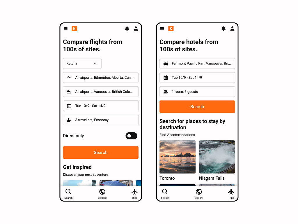 KAYAK App Redesign Concept